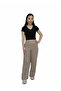 Selanik Twill Fabric Winter, Elegant, Wide Leg, High Waist, Comfortable Pants - 2