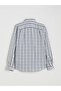 Regular Fit Long Sleeve Plaid Dobby Men's Shirt - 6