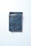 Navy Blue Men's Wallet Genuine Leather Money Clip Vintage Card Holder - 5