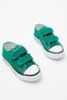 Children's Unisex Green White Rubber Sole Linen Velcro Sports Shoes - 4