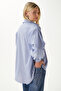 Women's Hayes Blue Striped Oversize Shirt