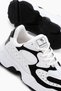 Women's White Black Mesh Comfortable Fit High Sole Lace-Up Sports Shoes - 5