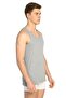 3 Pack 0118 Men's Ribbed Sports Undershirt Black White And Gray - 2