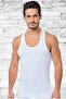Tutku-Men's Sports Singlet 3-Pack Cotton Flexible Fabric White Color - 2