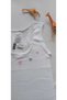 Tutku-100% Cotton Girls' Wide-Strapped Ribbed Soft Colorful Embroidered White Undershirt Pack of 6 - 5
