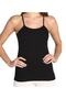 6-Piece Ribbed String Strap Thin Black Women's Undershirt 100% Cotton - 2