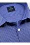 Men's Regular Fit Long Sleeve 100% Cotton Classic Collar Single Pocket Patterned Dark Blue Shirt 3641Km - 2