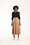 Women's Hijab Suede Flared Maxi Skirt - 2
