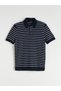 Esvab • Modern & Distinctive Devrik Roba Collar Striped Men's Knitwear T-Shirt - 6