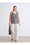 Alita City with a Difference from the Original Lcwaikiki Classic Beige Leopard V-Neck Strap Women's Blouse - 6