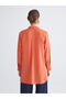Alita City with a Difference in Color, Lcwaikiki Classic Orange Oversize Modal Blended Women's Shirt Tunic - 4