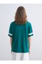 Two Mt Shop Quality Xside Green Combed Cotton Printed Oversize Short Sleeve Women's T-Shirt - 4