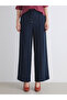 Wide Leg Women's Trousers with Elastic Waist - 3