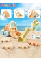 19 Pieces Beach Toys with Sand Bucket, Sand Pusher Truck, Shovels and Other Accessaries, Sand Pails - 7