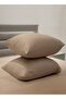 King Striped Fitted Elastic Bedsheet with 2 Pillow Case 200 x 200 Cm (Beige) - 4
