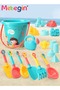 18 Pieces Beach Toys Sand Bucket and Shovels Sand Molds Kids Beach Toys Beach Sand Pails for Beach T