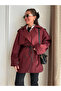 Bordo Allerli Leather Rope Belted Short Trench - 7488 - 2