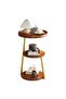 3-Tier Wooden Round Modern Side Table