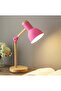 Nordic Wood Table Lamp - Fuchsia - 2