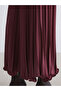 Alita City Lcw Modest Burgundy Chiffon Plain Long Women's Skirt with a Difference - 3