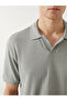 Polo Neck Plain Men's T-Shirt - 3