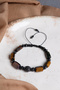 Certified Agate-Hematite Natural Stone Macrame Adjustable Bracelet with Zircon Apparatus No:2 - 3
