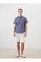 Nevavm Regular Fit Short Sleeve Plaid Oxford Men's Shirt with Difference - 2