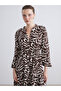 Mg Trend'En Brown Mini Dress with a Collar Pattern - 3