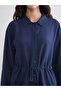 Alita City Lcw Modest Navy Blue Women's Shirt Tunic with a Difference - 3