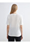 Ecru Crew Neck Embroidered Women's Knitwear Sweater - 4