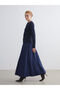 Alita City Lcw Modest Navy Blue Poplin Plain Midi Women's Skirt with a Difference