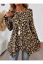 Women's Long Sleeve V-Neck Leopard Pattern Modal Blouse Soft and Stylish Design - 2