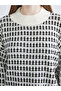 Cey New Season Stand Collar Patterned Crop Women's Knitwear Sweater - 3