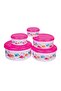 Polypropylene Round Food Container with Lid, 10 pcs