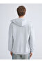 Xside Gray Hooded Long Sleeve Men's Zipper Sweatshirt - 8