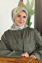 وشاح قطني ناعم TN2003 بنمط الباتيك كريم-تست-04 - 7