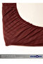 Queen Size Striped Fitted Elastic Bedsheet with 2 Pillow Cases 180 x 200 Cm (Maroon) - 2