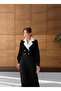 Women's Imported Tweed Fabric Button Detailed Belted Lined Special Design Maxi Dress - 5