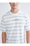 Xside Blue Crew Neck Printed Combed Cotton Men's T-Shirt - 3