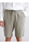 Lcw vision khaki standard fit muslin men's shorts - 3