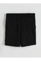 Black Standard Fit Men's Shorts - 5