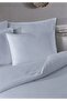 100% Cotton Satin Stripe Flounce Single Duvet Cover Set Baby Blue 160X220 cm - 4