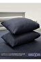 Queen Size Striped Fitted Elastic Bedsheet with 2 Pillow Cases 180 x 200 Cm (Navy Blue) - 2