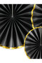 Paper Fan Ornament Gilded Black Set 6 Pieces - 2