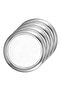 Stainless Steel Round Plate 21CM – 4PCS Set | Durable Dinner Plates,Serving Plates (Size 9),BB2020S