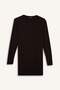 New Season Regular Fit Crew Neck Slit Basic Plain Long Sleeve Tunic - 8
