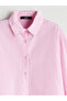 Pink Basic Long Sleeve Girl's Shirt - 3