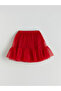 Red Girl's Tutu Skirt with Elastic Waist - 2