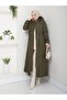 Women's Full-Length Coat with Zipper Closure and Fur Lining - 3