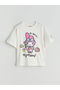 Crew Neck Printed Girl's T-Shirt